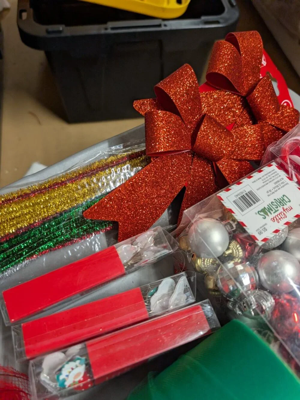Christmas Craft Lot with LED Lights & Festive Elements